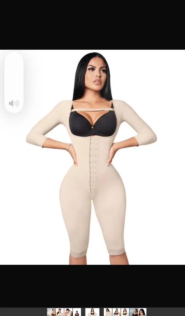 Faja body manga larga